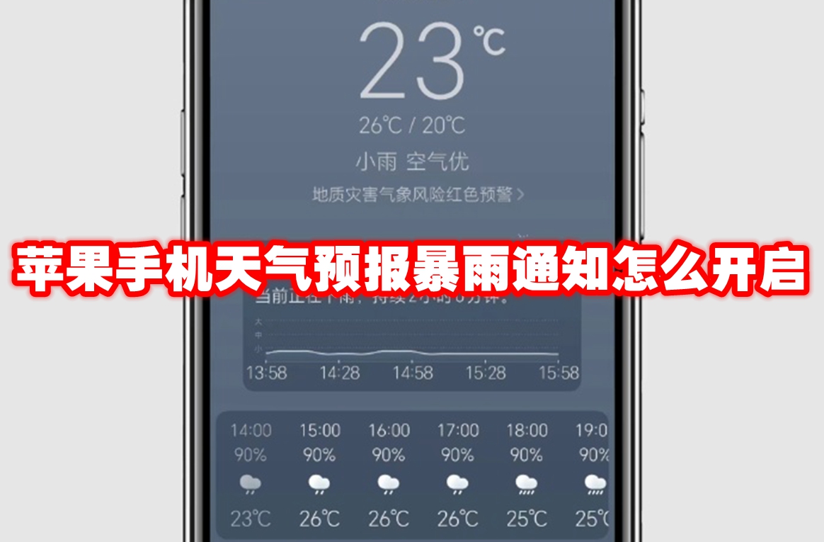 苹果手机天气预报暴雨通知怎么开启