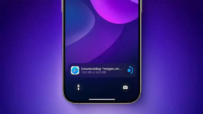iPhone灵动岛将可看文件下载进度 再也不用“盲猜”了