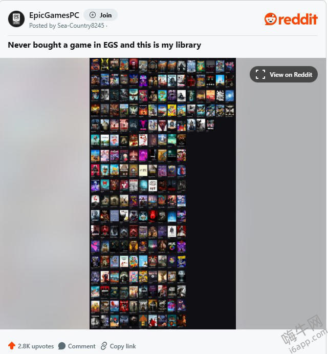 有玩家从Epic免费领取超200款游戏 你领了多少游戏？